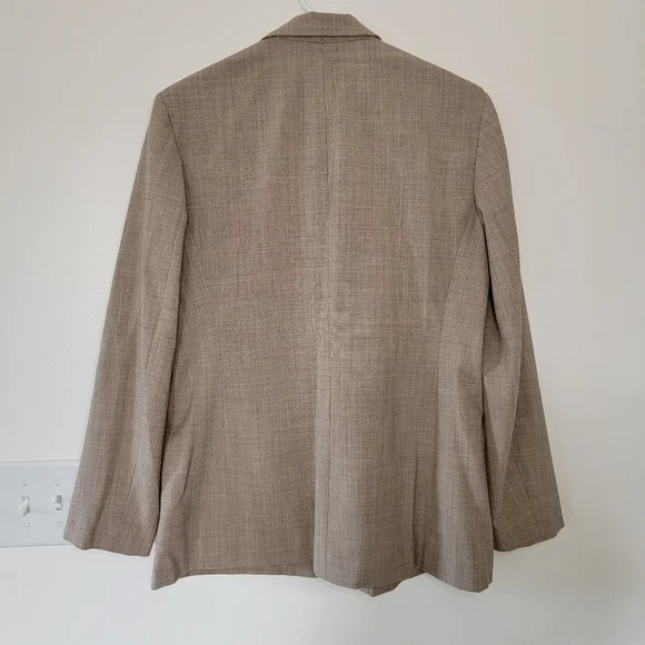 Lands' End Tan Blazer Suit Jacket Career Size 10P Uniform Coat 2 button - Picture 5 of 8